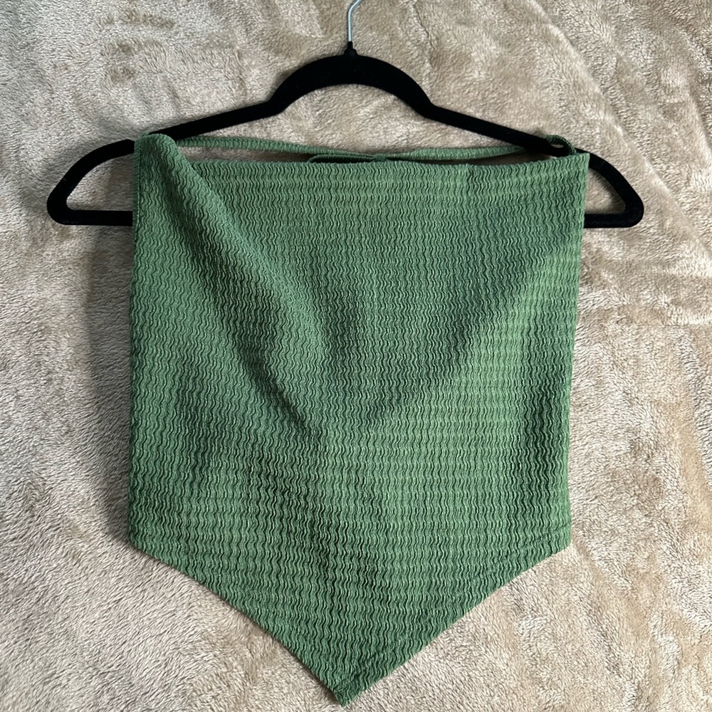 SHEIN Olive Knit Bandana